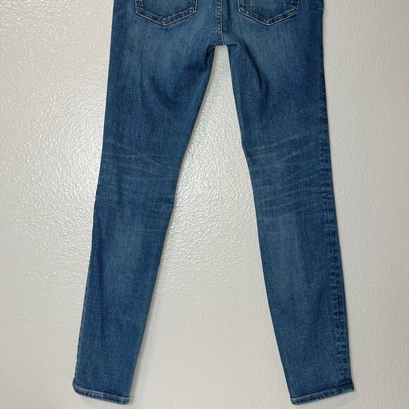 Madewell 8" Mid Rise Skinny Jeans in Ames Wash Medium Blue women's size 27 - Picture 11 of 15